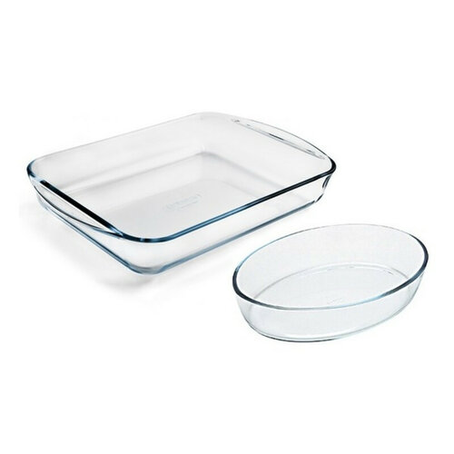 Pyrex Súprava sklenených pekáčov 2 ks, 3,7 l + 2,2 l