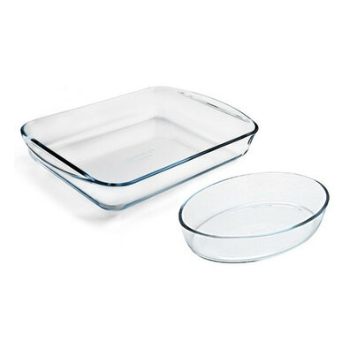 Pyrex üveg sütőedény készlet 2 db, 3,7 l + 2,2 l