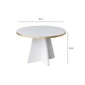 Konferenčna mizica Mushroom Gold and White