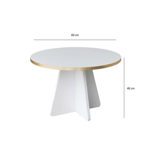 Couchtisch Mushroom Gold and White