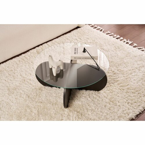 Couchtisch Aeris Black mit dunklem Glas