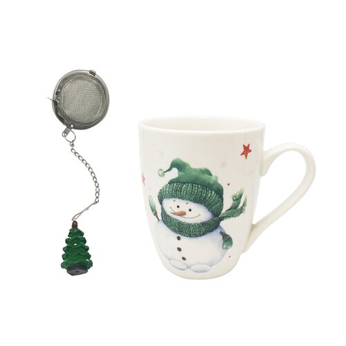 Zestaw podarunkowy kubka z zaparzaczem, Bałwan