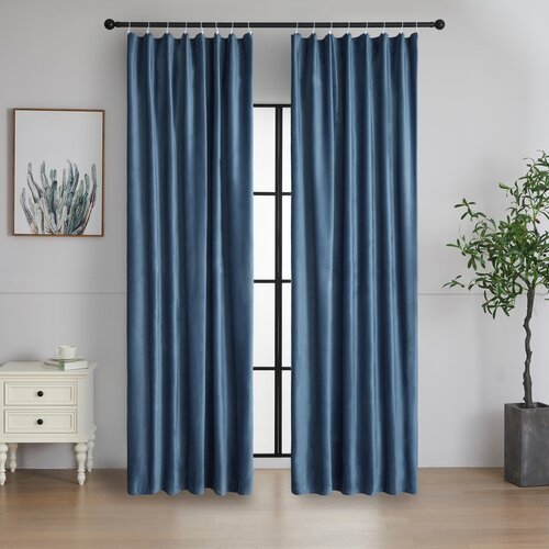 4Home Verdunkelungsvorhang mit Ringen Paris Dunkelblau, 150 x 250 cm