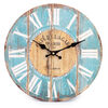 Wanduhr Römische Ziffern, Blau