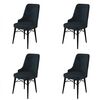 Esszimmerstuhl-Set Pare Anthracite and Black, 4