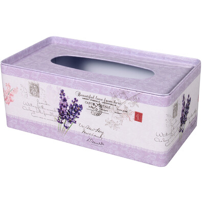 Pudełko na chusteczki Lawenda, 24 x 13 x 10 cm