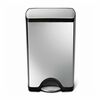 Simplehuman téglalap alakú pedálos szemetes 38 L,acél