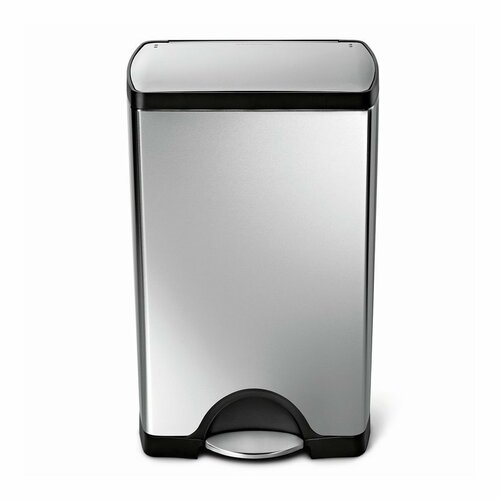 Simplehuman téglalap alakú pedálos szemetes 38 L,acél