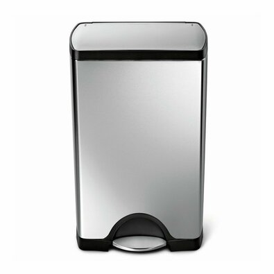 Simplehuman téglalap alakú pedálos szemetes 38 L,acél