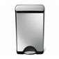 Simplehuman téglalap alakú pedálos szemetes 38 L,acél