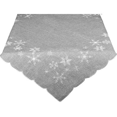 Vánoční ubrus Hvězdičky šedá, 85 x 85 cm