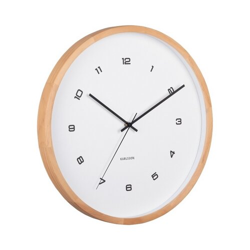 Karlsson 5938WH designové nástěnné hodiny 41 cm, bílá