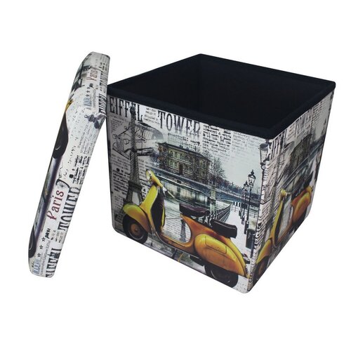 Taburet Scooter, cu spațiu de depozitare, 38 x 38 cm