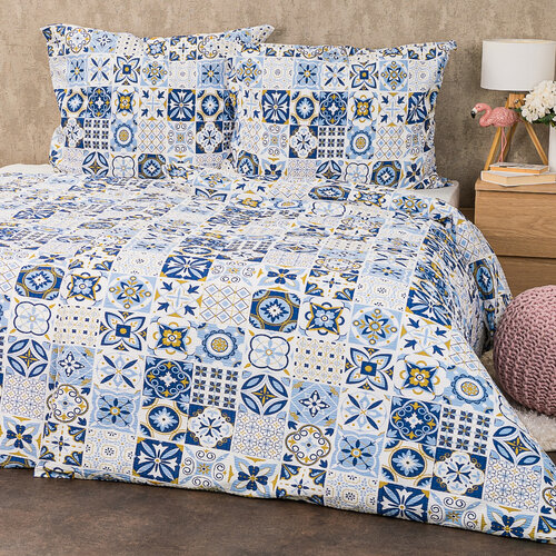 Lenjerie de pat bumbac crepon 4Home Azul, 140 x 200 cm, 70 x 90 cm