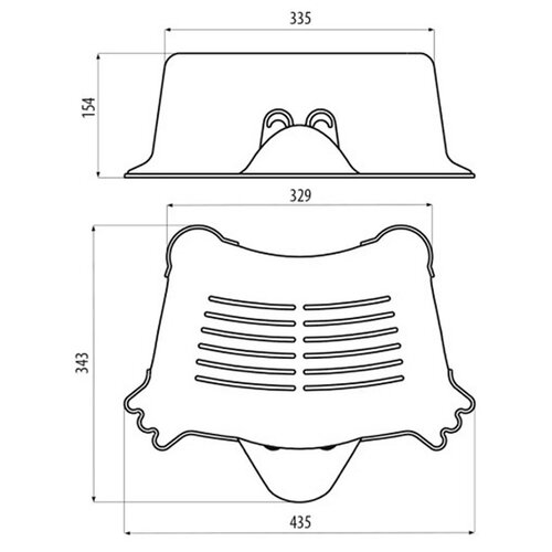 AQUALINE 366410 Treaptă de baie antiderapantăpentru copii Duck, gri