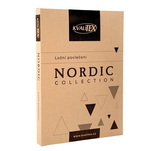 Kvalitex Бавовняна постільна білизна Nordic Grid синя, 240 x 200 см, 2x 70 x 90 см