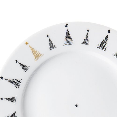 Orion Porcelanowy talerz deserowy Choinka, śr. 20 cm