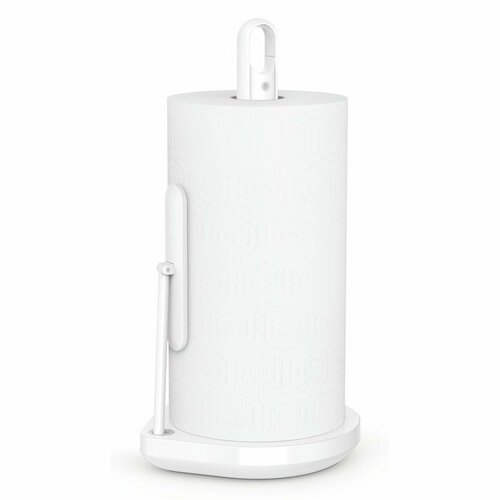 Simplehuman Papierhandtuchhalter + Sprühflasche für Reinigungsmittel, weißer Stahl