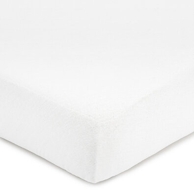 Lenjerie de pat albă țesută cu cauciuc, albă, 60 x 120 cm