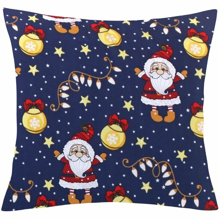 Bellatex V&aacute;nočn&iacute; pol&scaron;t&aacute;řek s povlakem Santa modr&aacute;, 45 &times; 45 cm