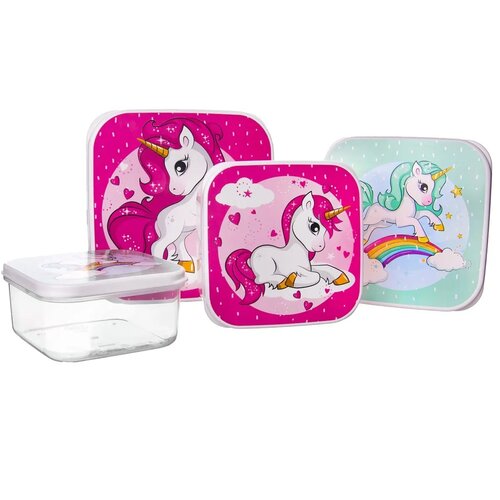 Set de 4 bucăți de cutii de gustări Orion  Unicorn