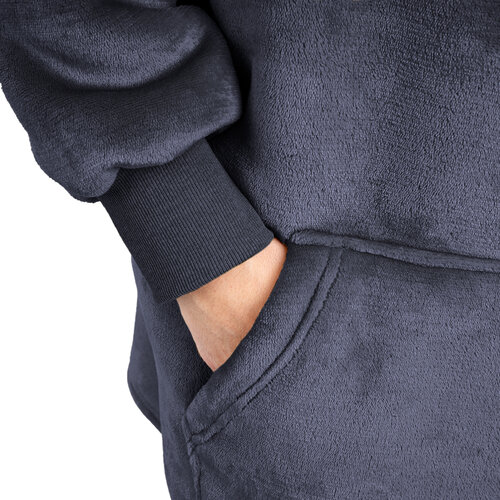 Hanorac din micropluș și imitație de blăniță 4Home Antracit, mărimea M