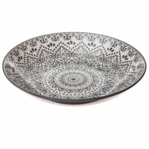 Porcelanski globoki krožnik Grey Orient, 21,5 cm