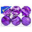 Bombki w paski 6 szt. fioletowy