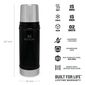 Stanley Thermos Legendary Classic 470 ml negru 470ml negru mat