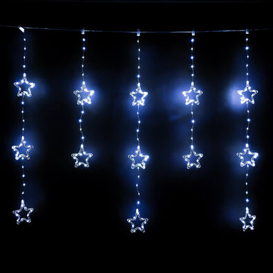Ghirlandă luminoasă pentru exterior Stars, 120x120 cm LED, alb rece, temporizator, 8 funcții