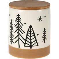 Doză din ceramică Christmas forest, 10,5 x 12,2 cm