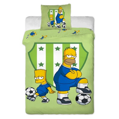 Detské bavlnené obliečky Bart a Homer, 140 x 200 cm, 70 x 90 cm