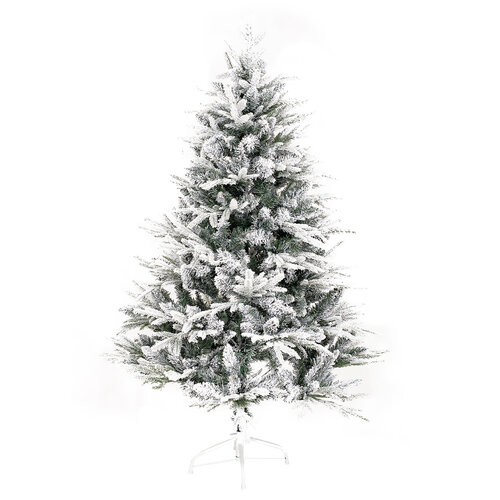 Weihnachtsbaum mit Schnee und Ständer Cardiff, 120 cm