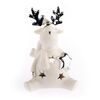 Bożonarodzeniowy renifer ceramiczny Kuleczka, biały