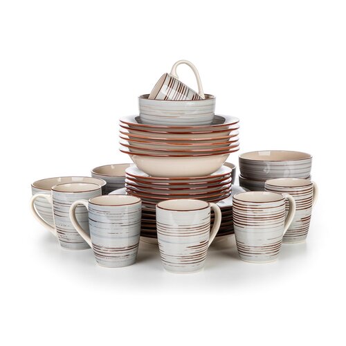 Banquet 30-teiliges Esstischset Spiral Grey
