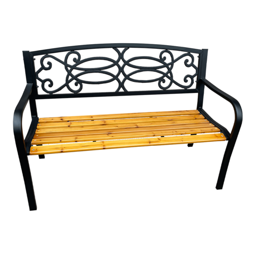 Bancă de grădină Rotina New, neagră, 85 x 60 x 127cm