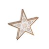InDecor Gwiazda świąteczna z drewna mango, biały, 25 x 4 x 25 cm