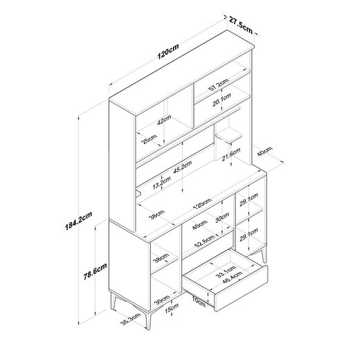 Schrank Jedy Walnut and White