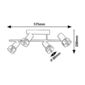 Rabalux 73054 sufitowe oświetlenie punktowe Hatice, 4x E14 max. 15W, IP20