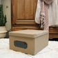 Compactor SMART összecsukható tárolódoboz  fedéllel, 50 x 40 x 25 cm, taupe (szürkésbarna)