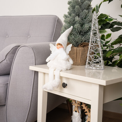 Decorațiuni de Crăciun Îngeraș așezat, 40 cm, alb