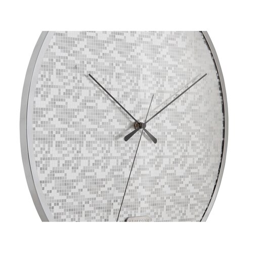 Karlsson 6005SI design falióra, ezüst, átmérő 40cm