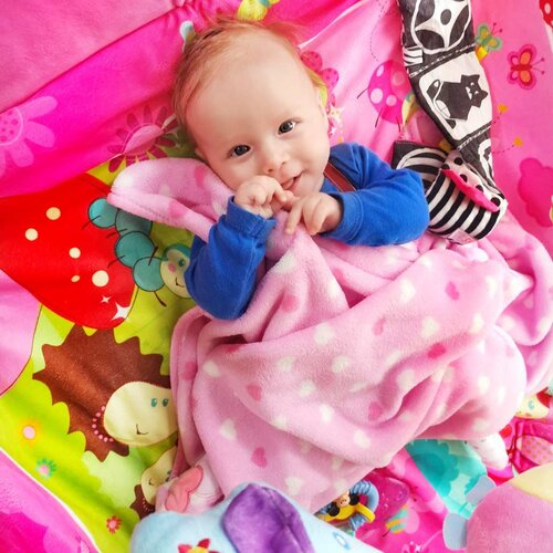 Pătură mare de lux cu melodii PlayTo Animale, 128x 118 cm