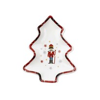 Florina Porcelánový tanier Christmas 29 x 24 cm, červená