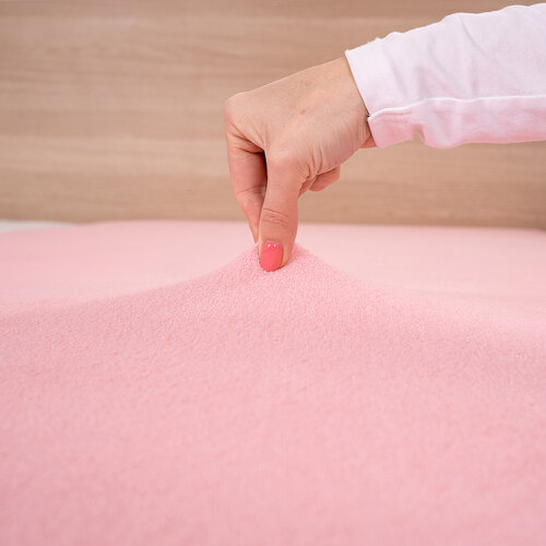 Cearșaf de pat 4Home din frotir, roz, 160 x 200 cm