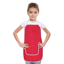 Dětská zástěra Adéla Puntík červená, 47 x 60 cm