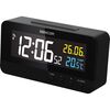 Sencor SDC 4800 B Uhr mit Wecker und Thermometer, Schwarz
