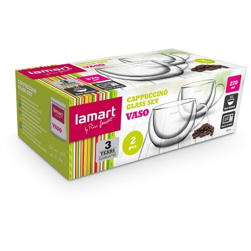 Lamart LT9012 komplet kozarcev Cappuccino Vaso,270 ml, 2 kosa