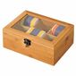 Kesper 58902 Organizator ceai bambus, 6 compartimente , 21,5 x 15 x 8,5 cm