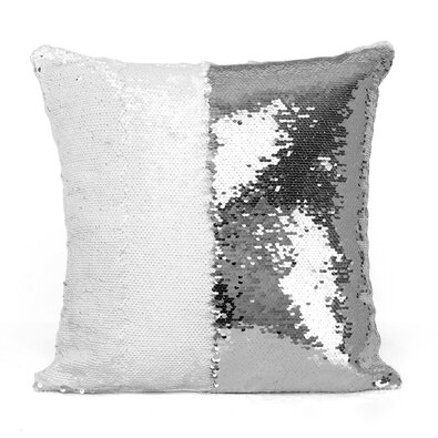 Domarex Poszewka na poduszkę z cekinami Flippy srebrny, 40 x 40 cm